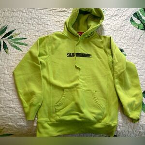 Supreme motion logo hoodie lime green